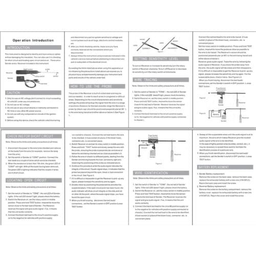 X7AE Automotive Short Cable Tracker & Open Wire Finder U-niversal EM415 PRO 6-42V DC Find Car Short Circuit Wire