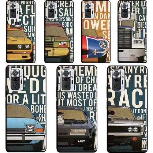 Car Collage Poster Case For Xiaomi Redmi 9 9T 9C 8A 9A K40 Phone Cover For Redmi Note 10 9 Pro Note 8 8T 9S
