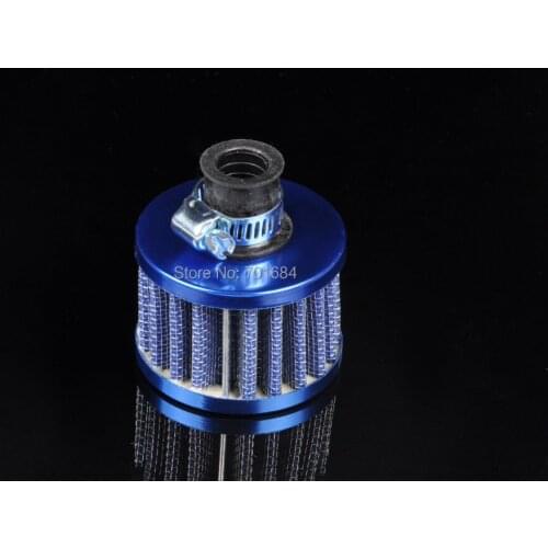 Free Shipping For 12mm Blue MINI OIL AIR INTAKE CRANKCASE VENT COVER BREATHER FILTER [QPL144]