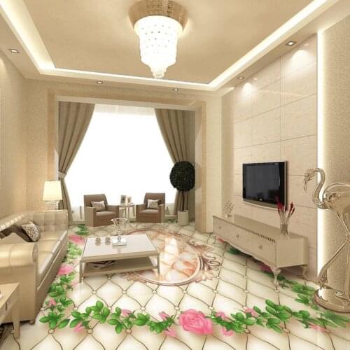 Free Shipping rose floor 3D floor paint decorative background wall self-adhesive high-quality hotel restaurant wallpaper mural