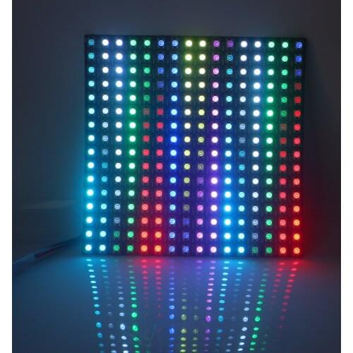 WS2812B RGB LED Digital Flexible Individually Addressable Panel Light WS2812B WS2812 8x8 16x16 8x32 Module Matrix Screen DC5V