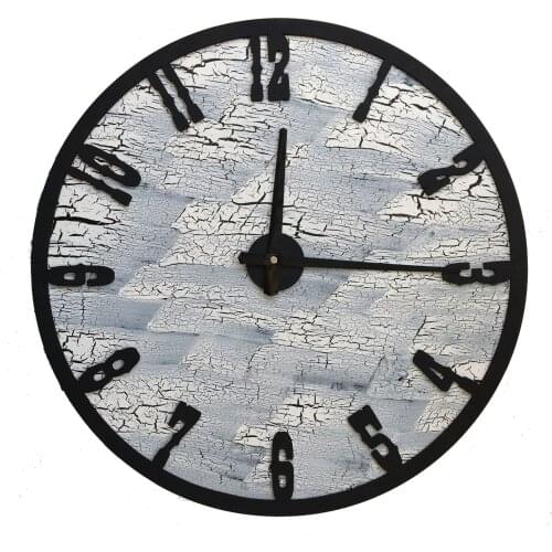 North Designed Kappa Black Decorative Wall Clock 48 Cm