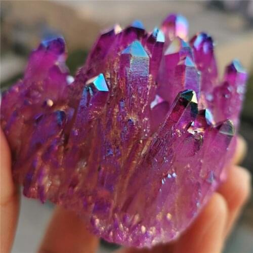 60g Rare Beautiful Rose Flame Aura Quartz Crystal Cluster Specimen Stones And Minerals Gifts Geode