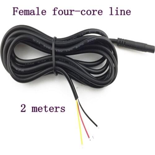 Car reversing camera line 4 core 4P female line car image rear extension cable