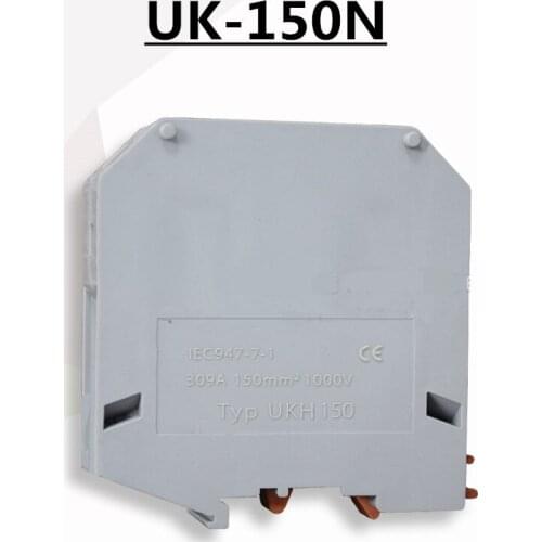 UK150N grey color large current universal terminal blocks/connection terminal 150mm Seal sheel block connector UK-150N