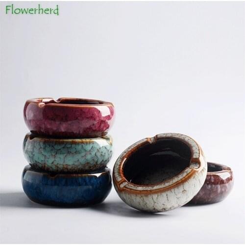 Creative Ashtray Ceramic Porcelain Smoking Set Container Ash Trays Weed Ashtray Ash Tray Cigar Ashtrays