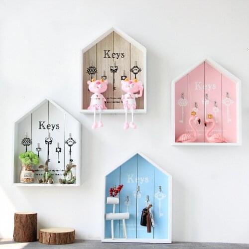 Creative Wooden Key Holder Box Multi-purpose Key Boxes Wall Hanging Decoration Storage Holder Home Decor