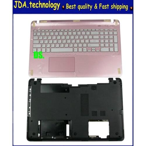 MEIARROW New Palmrest Topcase Bottom Cover for Sony Vaio SVF152 SVF153 Series US Keyboard Upper Cover Bottom Case