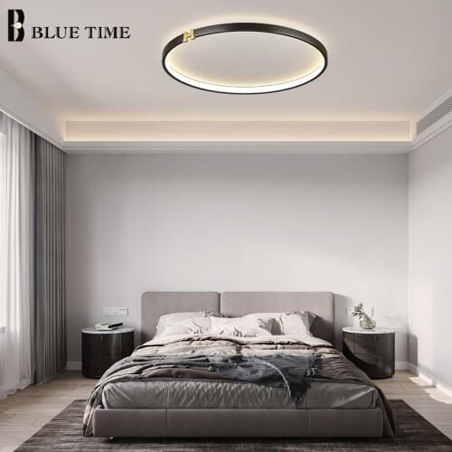 Minimalist Led Ceiling Lamp For Bedroom Living room Dining room Study room Indoor Lighting Black Ceiling Light Metal Fixtures