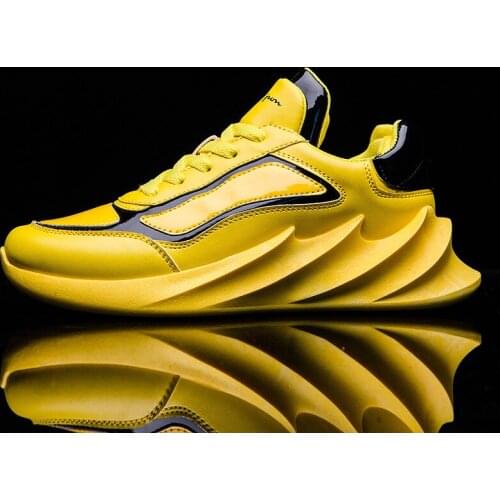 High Quality Mens Sole Casual Running Shoes Male Comfortable Light Brand Sports Shoes Outdoor Yellow Sports Shoes