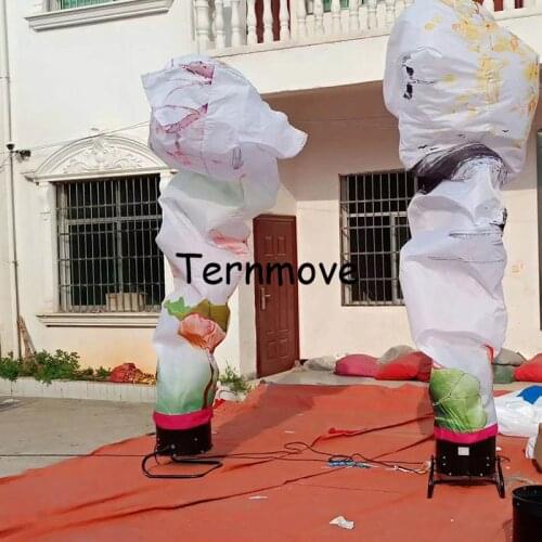 4m/3.5m/3m custom made inflatable flames sky dancer, cheap inflatable air dancer for advertising, colorful air dancing man
