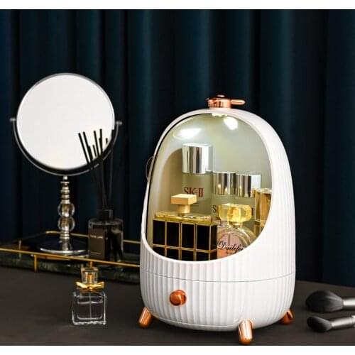 New Cosmetic Storage Box, Multifunctional Student Dormitory, Household Dust-proof Dressing Table, Skin Care Product Storage Box