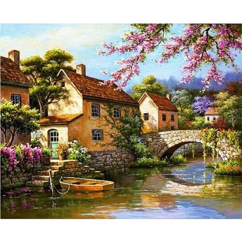 Full Square Diamond 5D Diy Diamond Painting "Beautiful Scenery" Embroidery Cross Stitch Rhinestone Painting Home Decor