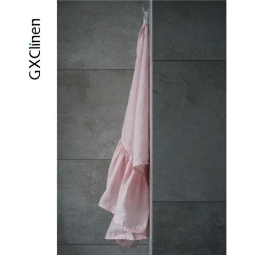 4PCS Softened Linen Face Towel Ruffles Fishtail Towels Natural Flax Adults Kids Hair Hand Bath Towel Cloth 30*50cm