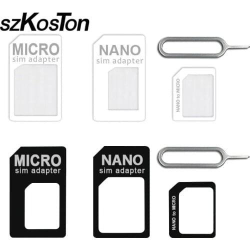 Convert Nano SIM Card to Micro to Standard Adaptor stand Standard Size Sim Card For iPhone X 7 8 Huawei Xiaomi Sim Cards Adapter