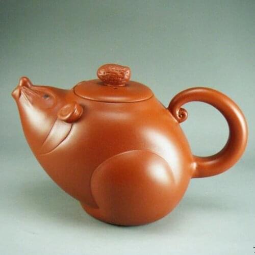 On sale! 200cc Yixing teapot of small rodents skit two clear cement color selection purple clay tea pot teaset