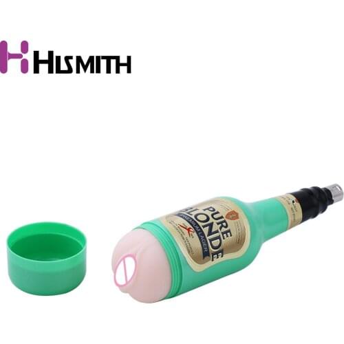 HISMITH Green Beer Mug Style Silicone Masturbation Cup Automatic Retractable Sex Machine Attachment Pussy Cup Sex Toys For Men