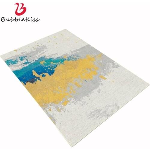 Bubble Kiss 100% Polyester Carpet for Bed Room Fresh Yellow Blue Gray Delicate Rugs and Carpets for Home Living Room Home Decor
