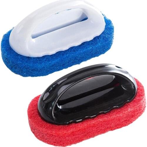 2PC Sponge Cleaning Brush Sink Toilet Washing Scrubber With Handles Cleaner