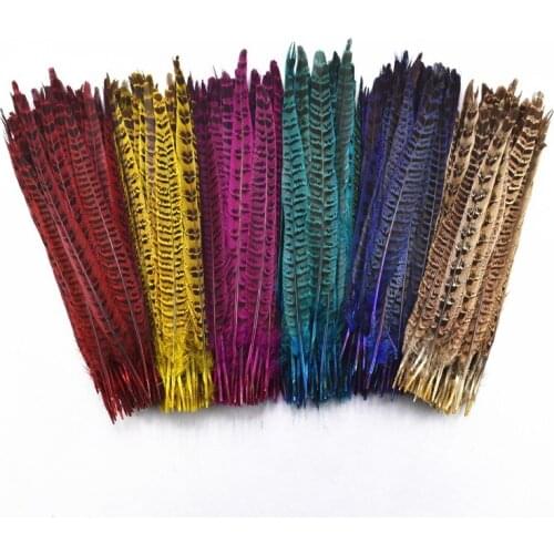 50Pcs/Lot Ringneck Pheasant Tail Feathers 30-35CM/12-14inch Natural Female Pheasant Feathers For Crafts DIY Wedding Decorations