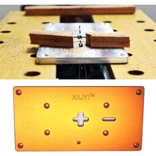 Aluminum Plunge Router Table Insert Plate Small Size Multifuctional Household for Electric curve saw woodworking tool