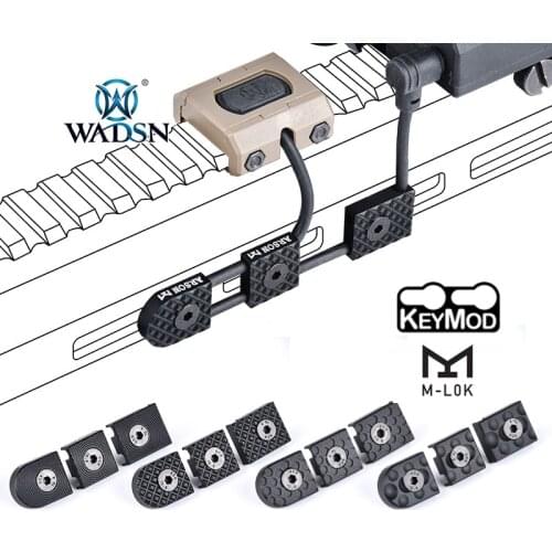WADSN M-LOK Keymod WireGuide System PEQ Pressure pad switch by wire Arson Machine Introduces CNC Aluminum Anodization 3PCS/Pack