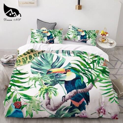 Nordic Polyester Cotton Flower Cactus Green Leaf Plant Pattern Luxury Set Supplies Plant Bedding Home Textile