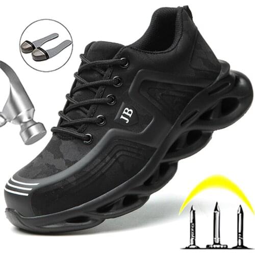 Indestructible Shoes Footwear Mens Anti-smash Anti-puncture Safety Shoes Man Steel Toe Shoes Work Sneakers Industrial Shoes 2021