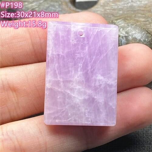 Real Natural Purple Kunzite Pendant Jewelry For Women Men Reiki Love Healing Stone Cat Eye Crystal Silver Beads Gemstone AAAAA