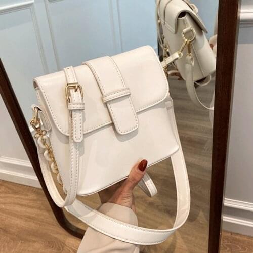 Summer Casual Women Leather Handbags Female Bucket Messenger Bags Vintage White Crossbody Bags for Girls Shoulder Bag Sac A Main