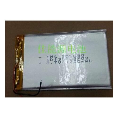 3.7V polymer lithium battery 305080 1200MAH MP3 MP4 clip small toy Rechargeable Li-ion Cell