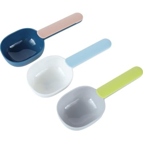 Pet Cat Dog Food Shovel Mutli-function Feeding Scoop Spoon with Sealing Bag Clip Creative Measuring Cup Dog Accessories