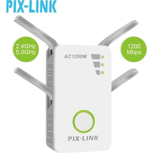 Max7G NETWORK 1200Mbps Router WiFi Extender Signal Booster Wireless Repeater Dual Band 2.4/5GHz Wi-Fi Range Plug in Home