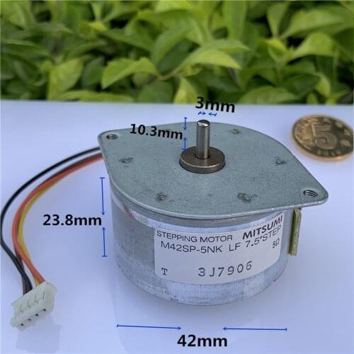 MITSUMI M42SP-5NK DC 24V 2-phase 4-wire 42MM Permanent Magnet Round Stepper Motor Large Torque for Printer Scanner Equipment