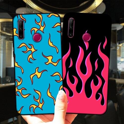 Green Yellow Purple Red Flame Black Soft Silicone Phone Case Cover For Huawei Honor 10i 20i 30i 9 10 20 30 Lite Pro 9X 8X 8C