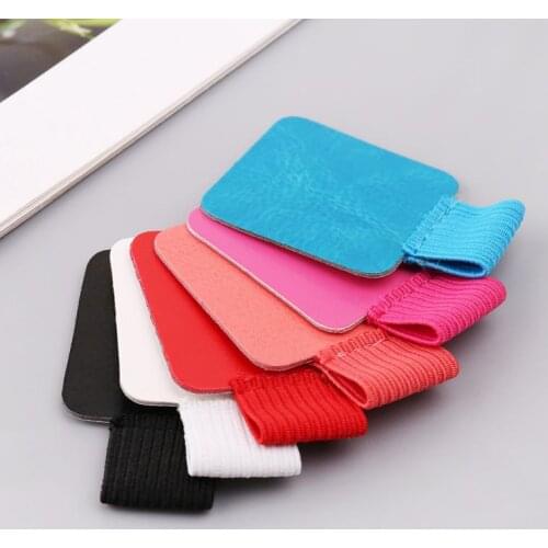 2021 New 3pcs Square Self-adhesive Leather Pen Clip Pencil Elastic Loop For Notebooks Journals Clipboards Pens Holder