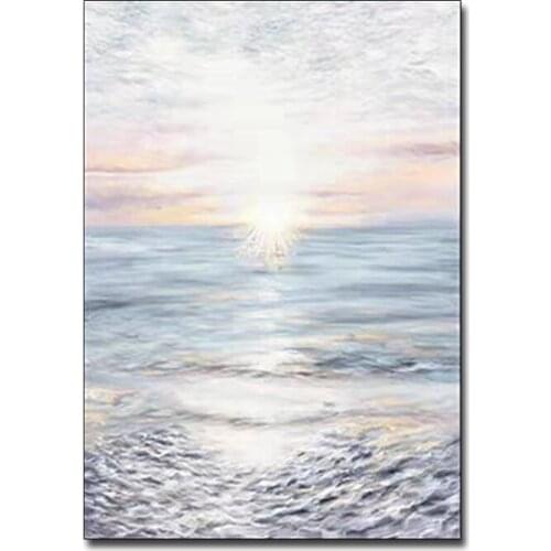 New Home Decoration Design Abstract Seascape Oil Painting Canvas Wall Art Picture Large Size Unframed Paintings Artwork For Room
