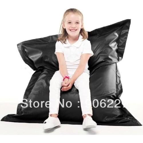 The original!! Junior BLACK beanbag sitting chairs, outdoor waterproof bean bag sofa seat , lazy recliner - free shipping