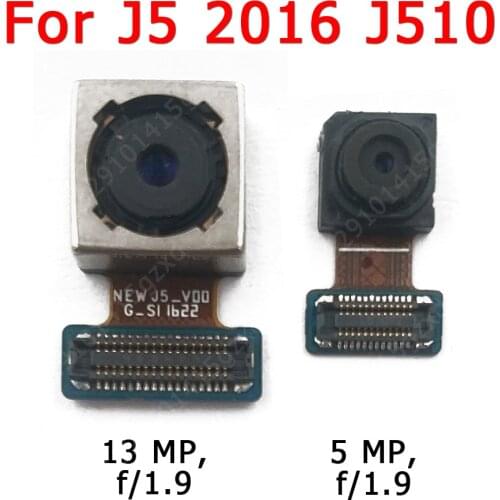 Original Front and Rear Back Camera For Samsung Galaxy J5 2016 J510 Main Facing Camera Module Flex Replacement Spare Parts