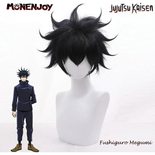 Monenjoy Jujutsu Kaisen Fushiguro Megumi Cosplay Wig Black Anime Cos Hair