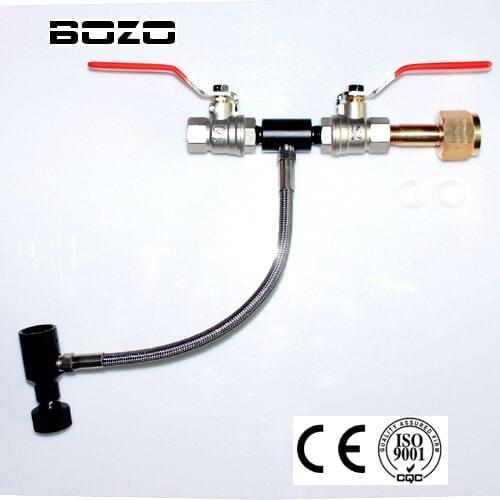 Paintball equipment pcp airsoft Deluxe Dual Valve CO2 Fill Station Stianless hose 10" paintball New US CGA-320
