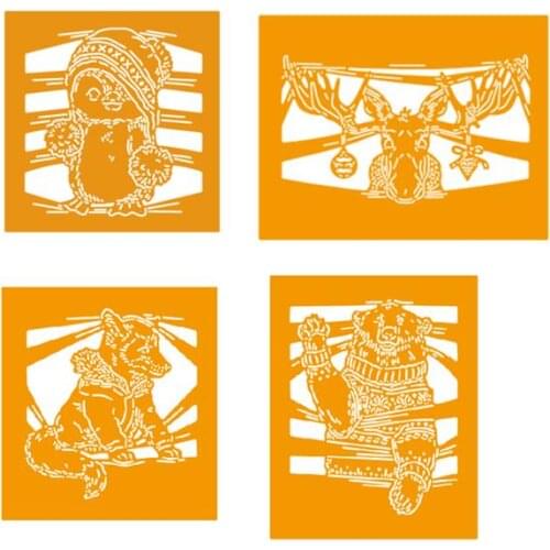 Penguin Moose Fox Bear Bandage Animals Metal Cutting Dies Stencil for DIY Scrapbooking Paper Cards Decorative Crafts New 2018