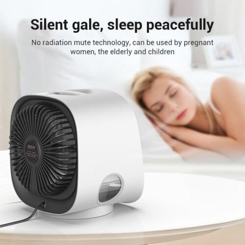 Portable Air Cooler Desktop Super Quiet Mini Air Conditioner Ice Air Cooler Fan for Home Office Room EIG88