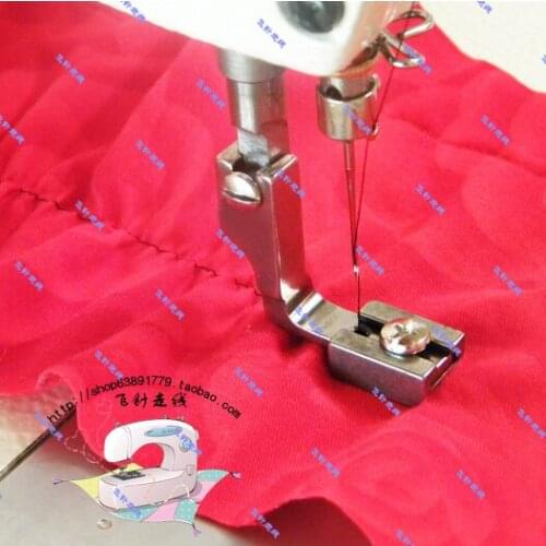 Industrial sewing flat car presser pleated, wrinkled, presser foot shirring foot steel the thickness of two floor