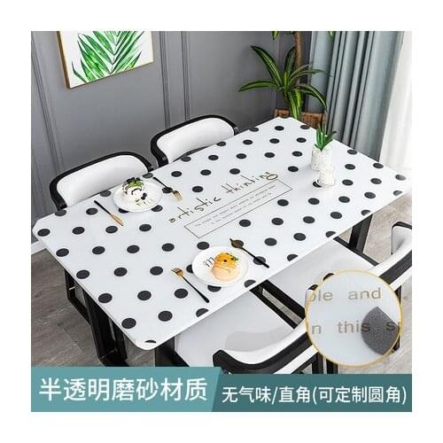 PVC coffee table rectangular household table cloth anti-scalding thickening Translucent table mat free shipping
