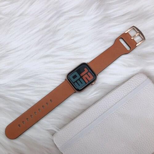 Wrist Bracelet Genuine Leather band for Apple watch 42mm 38mm for Iwatch series 5/4/3/2/1 strap 40mm 44mm