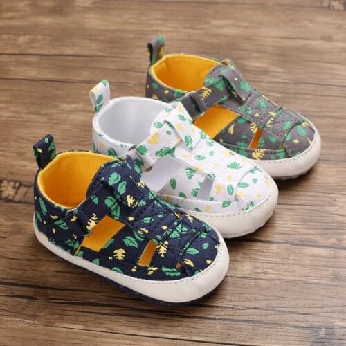 Newborn Baby Sandals Fashion Summer Soft Crib Shoes First Walker Breathable Anti-slip Sandals Babys Casual Shoes