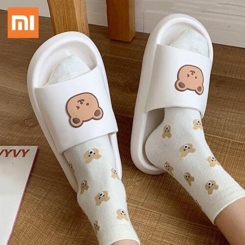 Xiaomi Slippers Women Summer Bathroom Anti-slip Shoes Thick Platform Slippers Cute Indoor Home EVA Soft Sole Slide Flip Flops