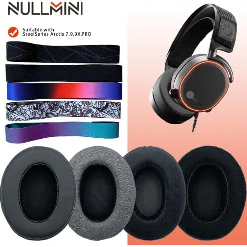 NullMini Replacement Thicken Earpads for SteelSeries Arctis 7,9,9X,PRO Earmuff Earphone Leather Velvet Sleeve Headset