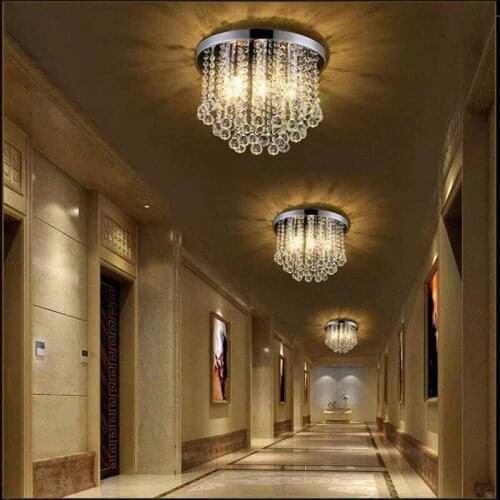 Modern crystal royal Ceiling Light Plafonnier E14 LED vintage art deco ceiling Lamp for Living room restaurant hallway balcony